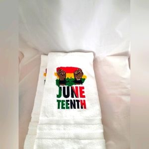 Juneteenth Embroidered Hand Towel